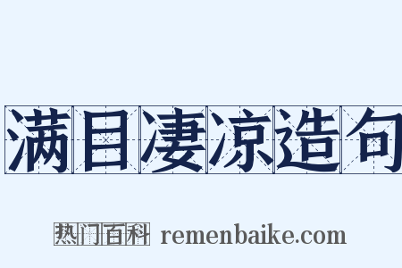 满目凄凉造句是什么意思的图片